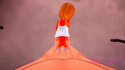 Момиче с елементарен пламък.